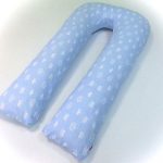 Cuscino a forma di U con corona blu