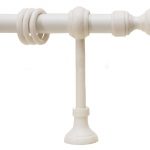 Bastone per tende in plastica bianca per montaggio a parete