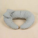 Cuscino per allattamento a quadri con fiocco extra