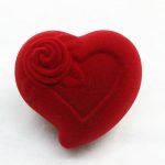 Cuore rosso con una rosa
