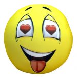 Cuscino antistress rotondo con smiley