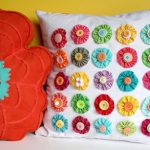 Cuscino quadrato a forma di fiore fai da te