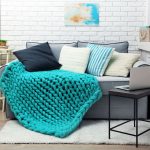Coperta realizzata con filato spesso di alta qualità con le tue mani