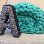 Coperta in filato merino spesso Mentolo