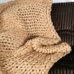 Coperta in lana merino lavorata a maglia grossa Pecora