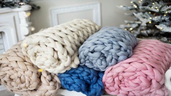 Coperte realizzate in filato spesso