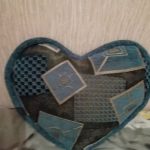 Cuscino in tessuto per tappezzeria a forma di cuore
