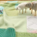 Coperta realizzata con maglioni di lana