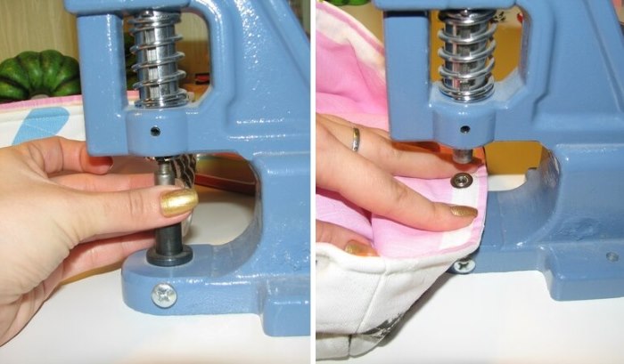 Installazione degli occhielli con la pressa Ter-1