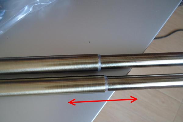 Tubi telescopici per aste per tende