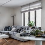 Progetto del soggiorno con due finestre