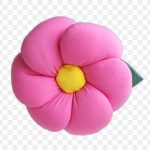 Cuscino a forma di fiore rosa per la cameretta della bambina