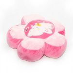 Cuscino a forma di ippopotamo in velluto rosa