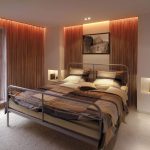 Illuminazione a soffitto con nicchie per tende
