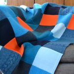 Coperta blu e arancione
