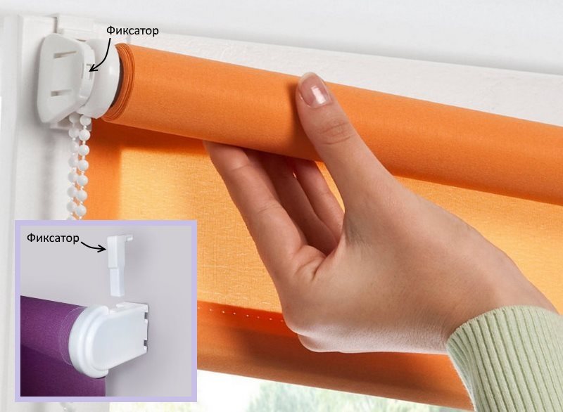 Rimozione del tessuto della tenda a rullo per il lavaggio in casa