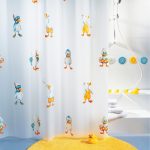 Decorazione per bambini su una tenda in silicone