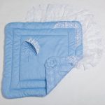 Coperta trapuntata blu-busta per dimissioni