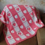 Bellissima coperta bianca e rosa Cuori per una bambina