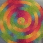Coperta rotonda multicolore 10 anelli