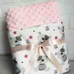 Coperta Minky con il secondo lato con orsetti