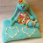 Coperta-copriletto Cuori di menta