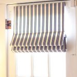 Tenda a righe per finestra stretta con velcro