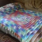 Splendido copriletto con tecnica a 10 anelli