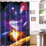 Tenda da bagno con stampa realistica