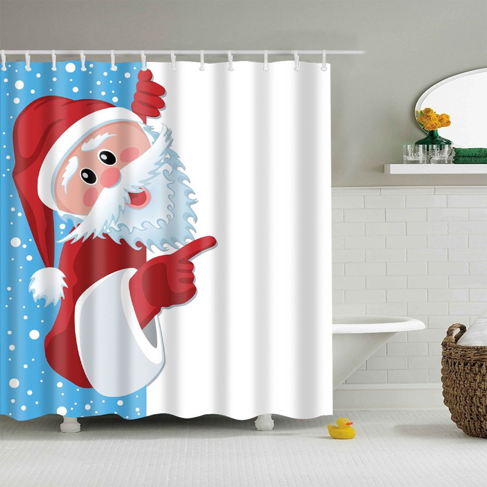 Tenda con Babbo Natale in bagno