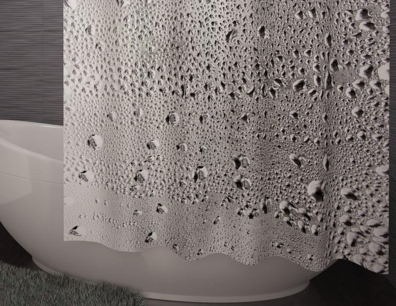 Tenda in vinile con effetto goccia d'acqua