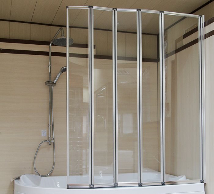 Tenda da doccia pieghevole multi-sezione per il bagno