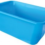 Bacinella di plastica blu per lavare il tulle