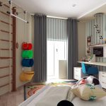 Tende con occhielli per cameretta bambini di forma irregolare