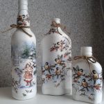 Foto di opzioni di decorazione fai da te per bottiglie