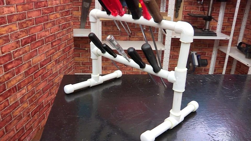 Supporto per coltelli per tubi in PVC
