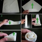 Idee fai da te per rose su tovaglioli