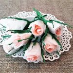 rose da tovaglioli di carta foto di decorazione