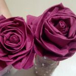 rose da tovaglioli di carta foto decorazione