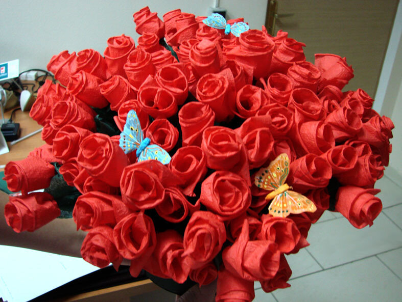 Rose di tovagliolo fai da te