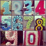 numeri e lettere da tovaglioli con le tue mani design decor