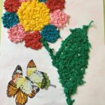 idee per fiori su tovaglioli di carta foto