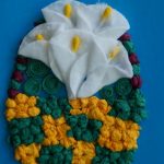 idee per decorazioni con fiori su tovaglioli di carta