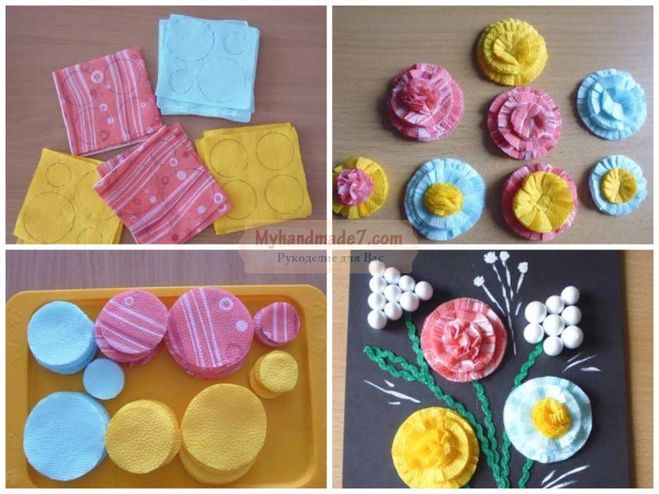 idee di design per fiori su tovaglioli di carta