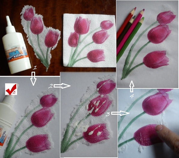 foto di design di fiori da tovaglioli di carta