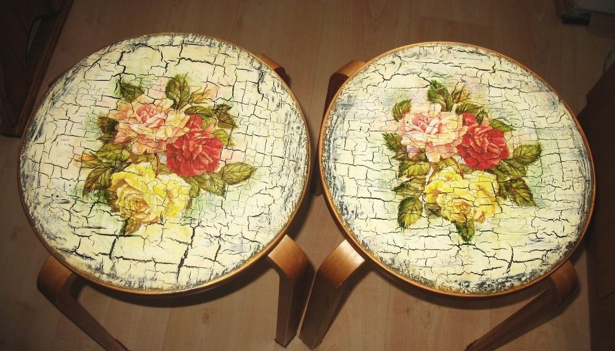 craquelé decoupage