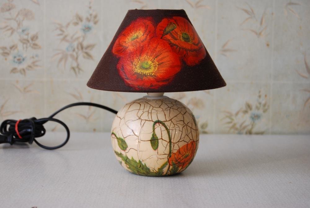 lampada da terra decoupage