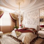 Letto matrimoniale in una grande camera da letto