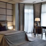 Design della camera da letto in colori pastello