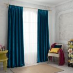 Tende blu realizzate in materiale spesso